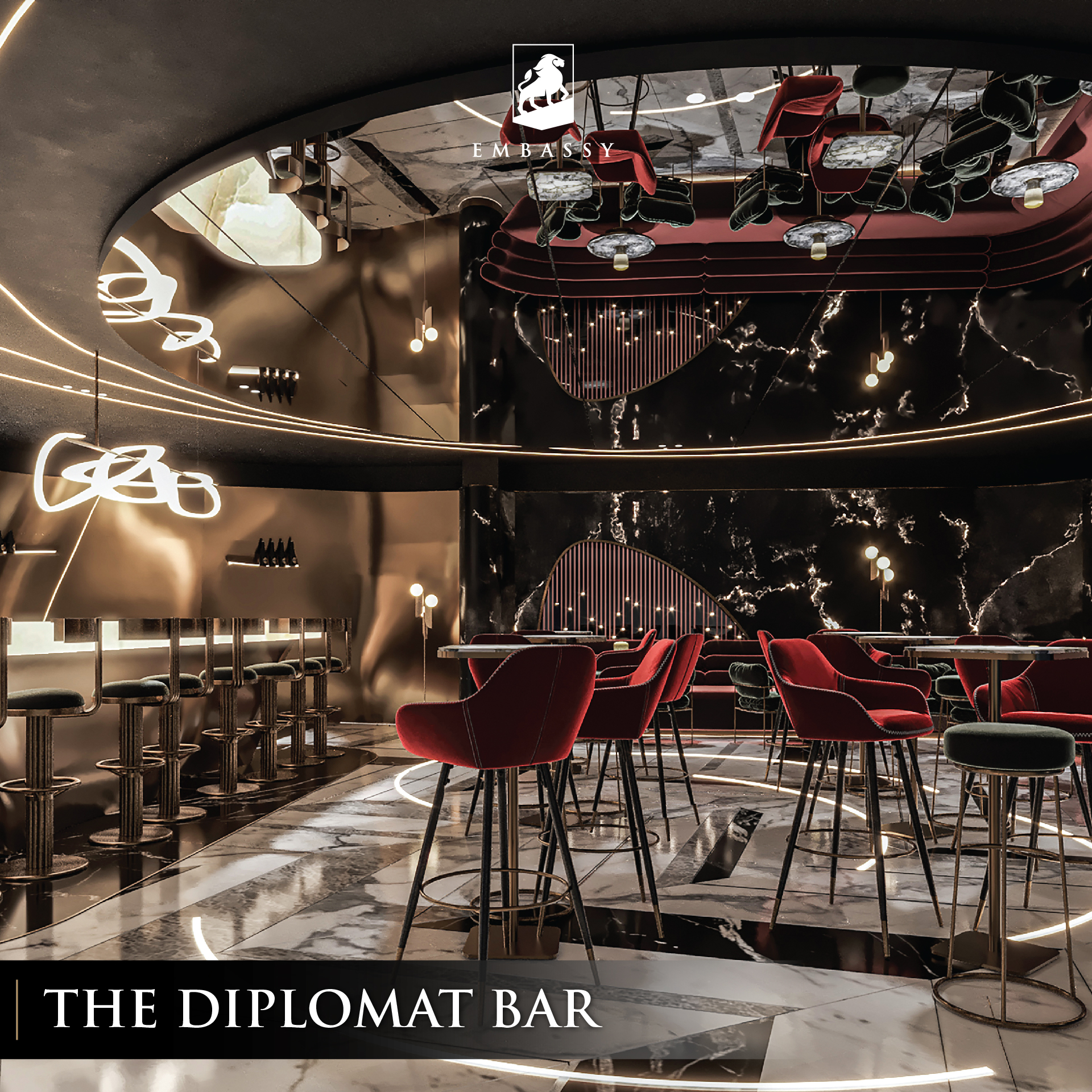 DiploMat Bar: BEST Amenties at Luxury Condo, Embassy Pattaya